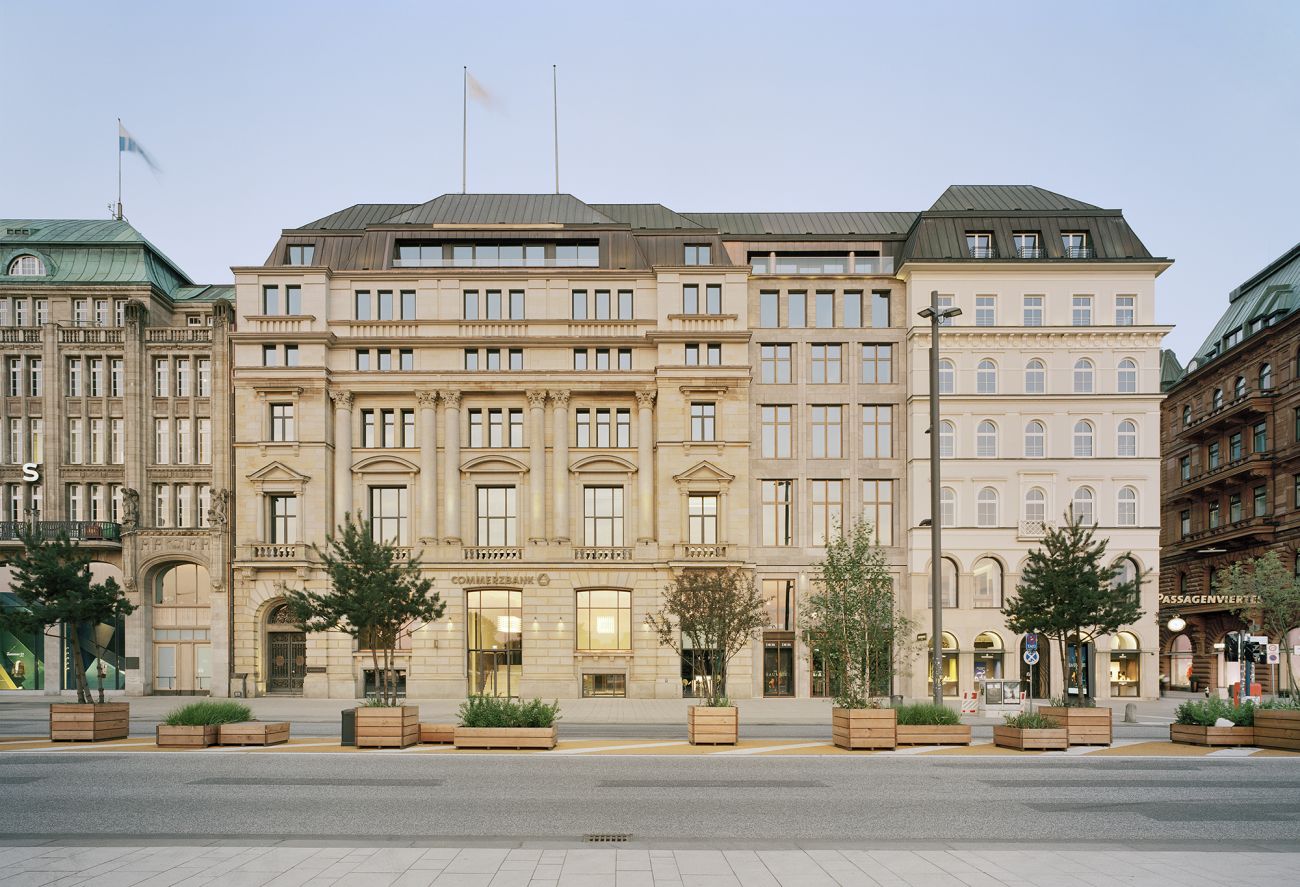 Haller-Haus Hamburg Architekt Martin Haller, LH Architekten, Bank, Bankgebäude, Jungfernstieg, Commerzbank Hamburg, Architektur Hamburg 