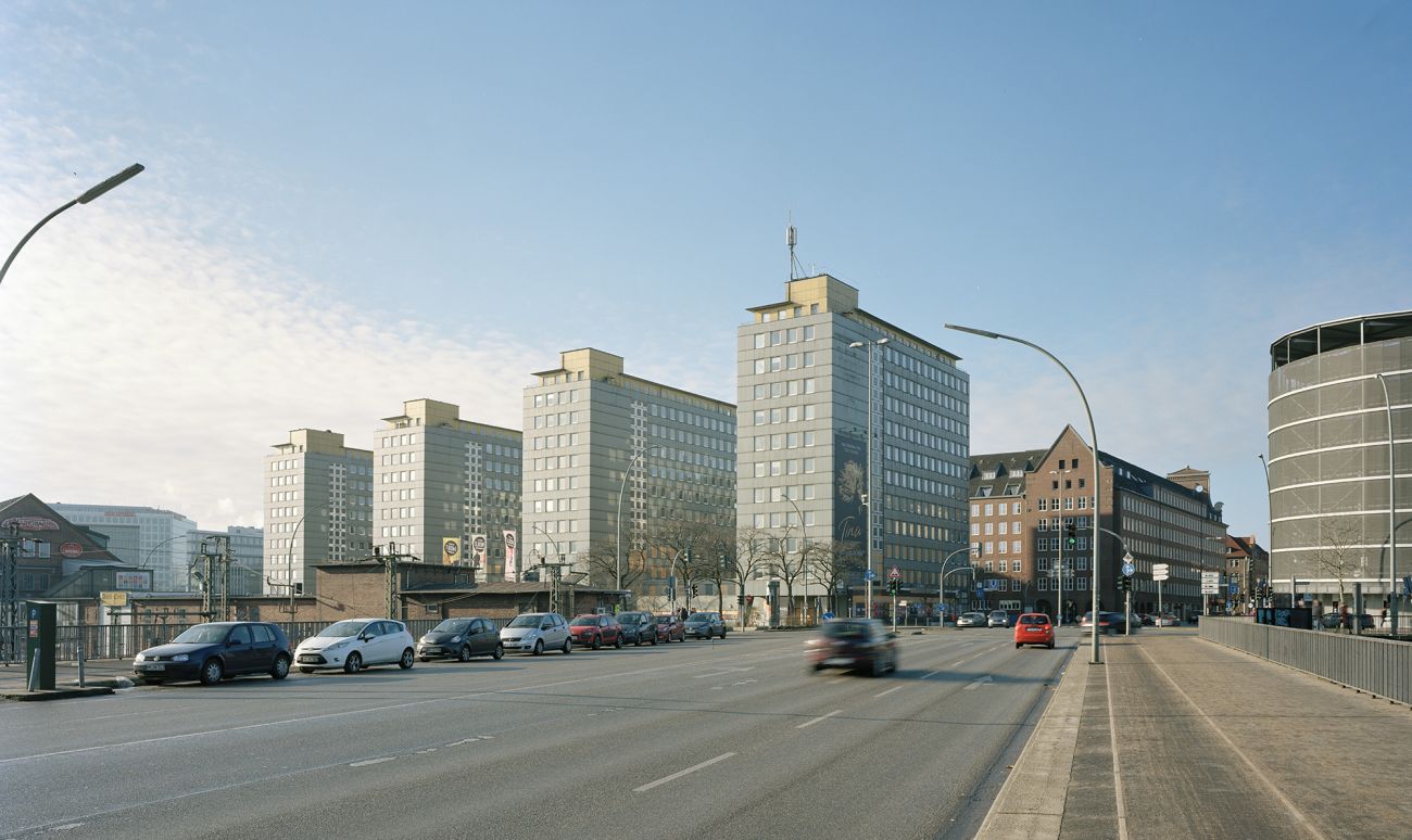 City-Hof Hamburg City Hof Hamburg, Rudolf Klophaus, Denkmalverein Hamburg, Leca-Platten-Fassade, Hamburger Nachkriegsmoderne, City-Hof e.V., Fotografie Dorfmüller Klier 