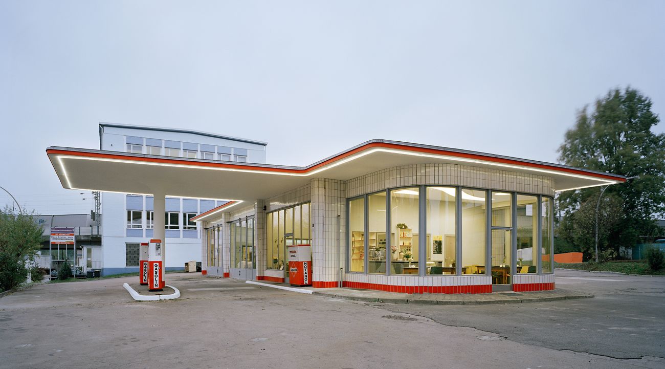 Tankstelle Brandshof Oldtimer-Tankstelle, Tankstelle Brandshof, Gasolin-Tankstelle, Großtankstelle Brandshof, Architekturfotografie Hamburg, Fotografie Dorfmüller Klier 