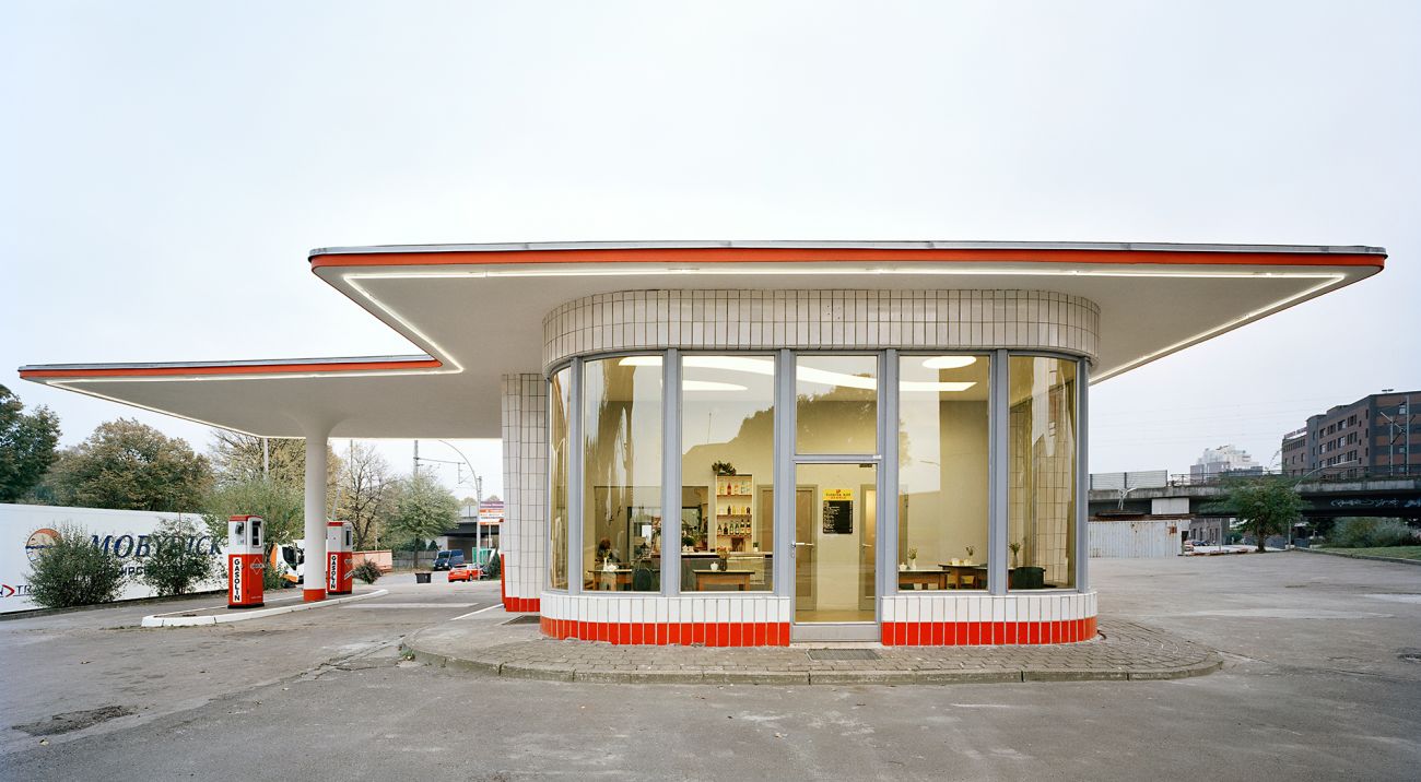Tankstelle Brandshof Oldtimer-Tankstelle, Tankstelle Brandshof, Gasolin-Tankstelle, Großtankstelle Brandshof, Architekturfotografie Hamburg, Fotografie Dorfmüller Klier 
