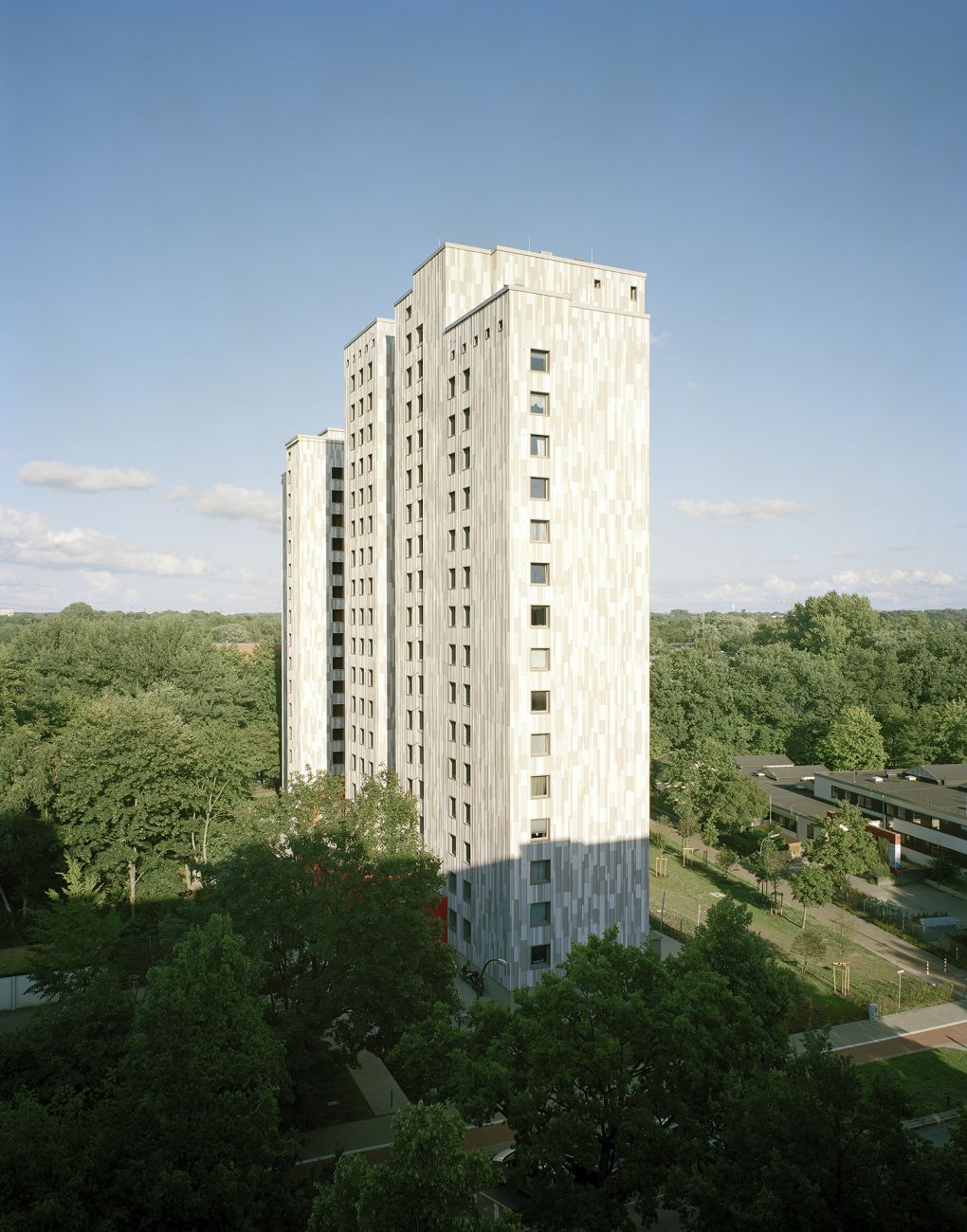 Wohnhochhaus Bornheide Hamburg Hochhaus, Osdorfer Born, abj Architekt:innen, Architektur, Sanierung, 1960er Jahre-Architektur 